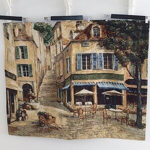 Cafe Wall Hanging Tapestry, Cafe De La Place, 42x35 inch, Horizontal, Rod Sleeve
